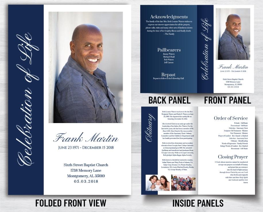 Custom Funeral Programs & Obituary Design and Printing – Printed in sets of 25!