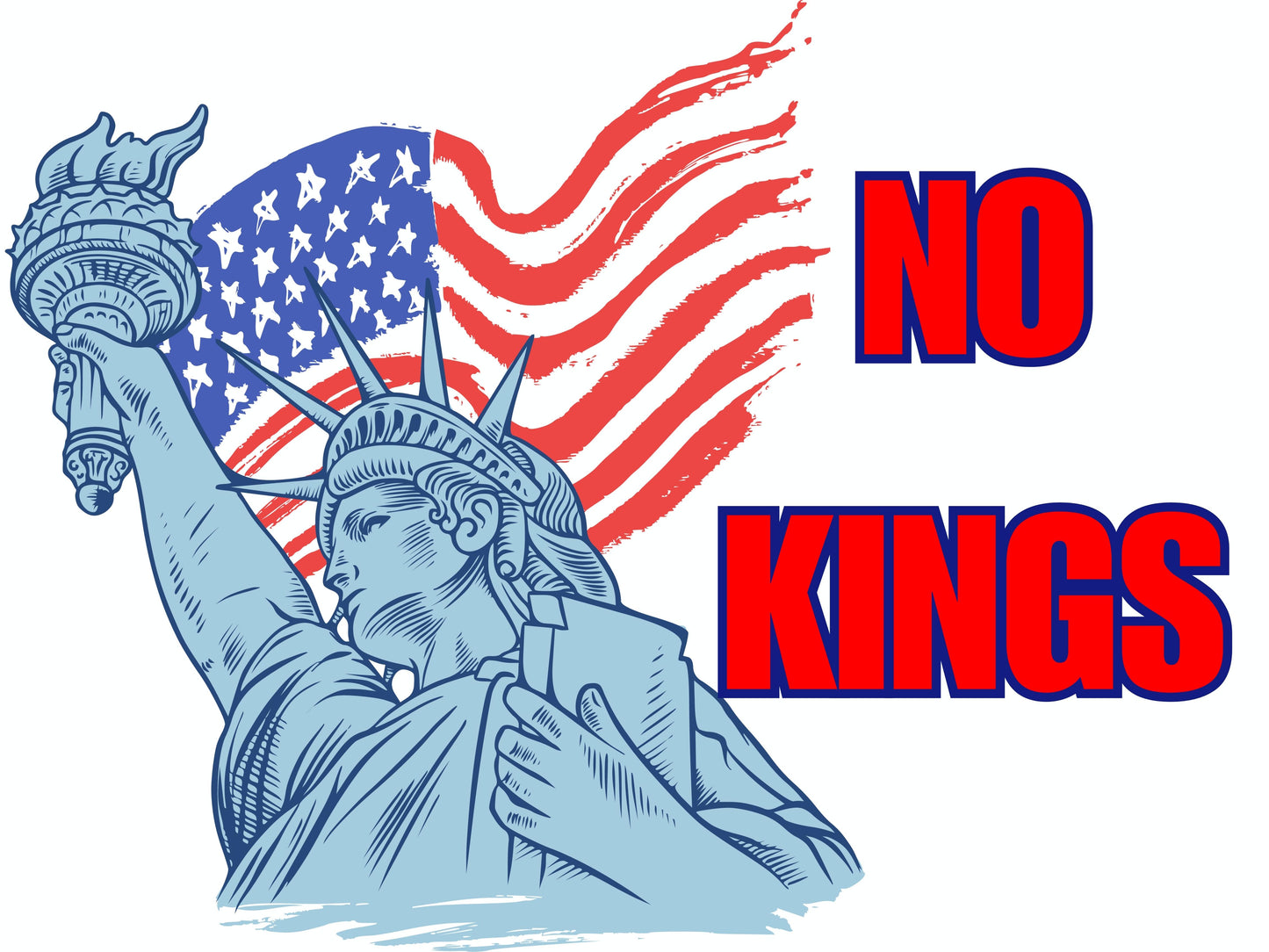 24x18 “No Kings” Protest INDIVIDUAL Yard Signs – Stand Loud. Stand Proud