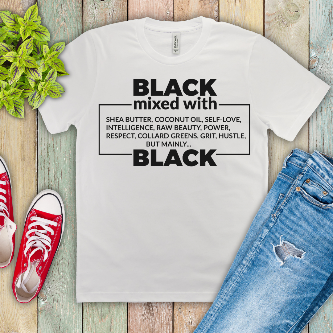 Black Mixed With Black Ready to Print DTF Transfer