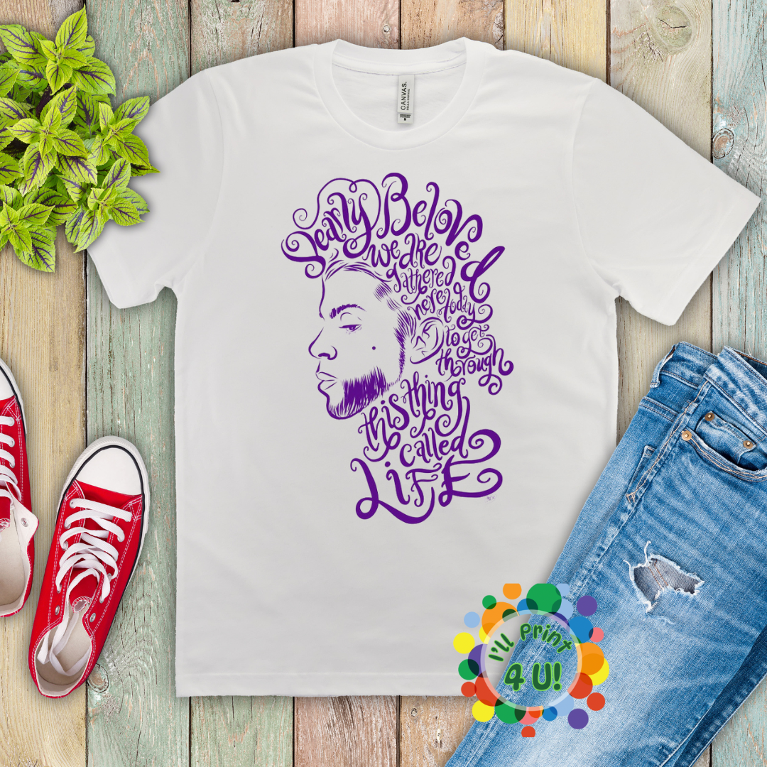 Prince In Purple Words Ready-to-Print DTF Transfers