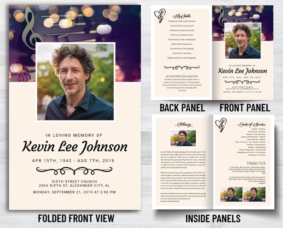 Custom Funeral Programs & Obituary Design and Printing – Printed in sets of 25!