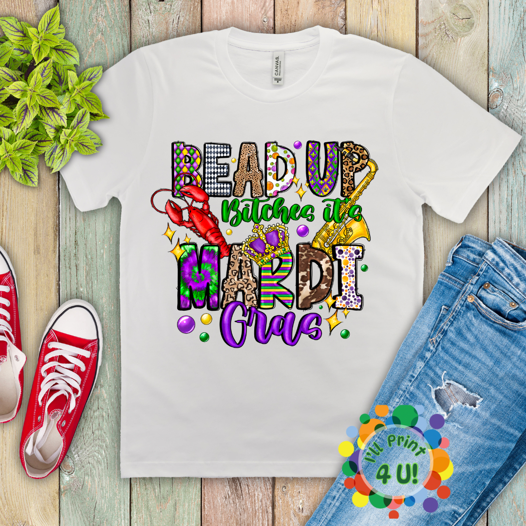 "Mardi Gras" (Multiple Options) Ready-to-Print DTF Transfer