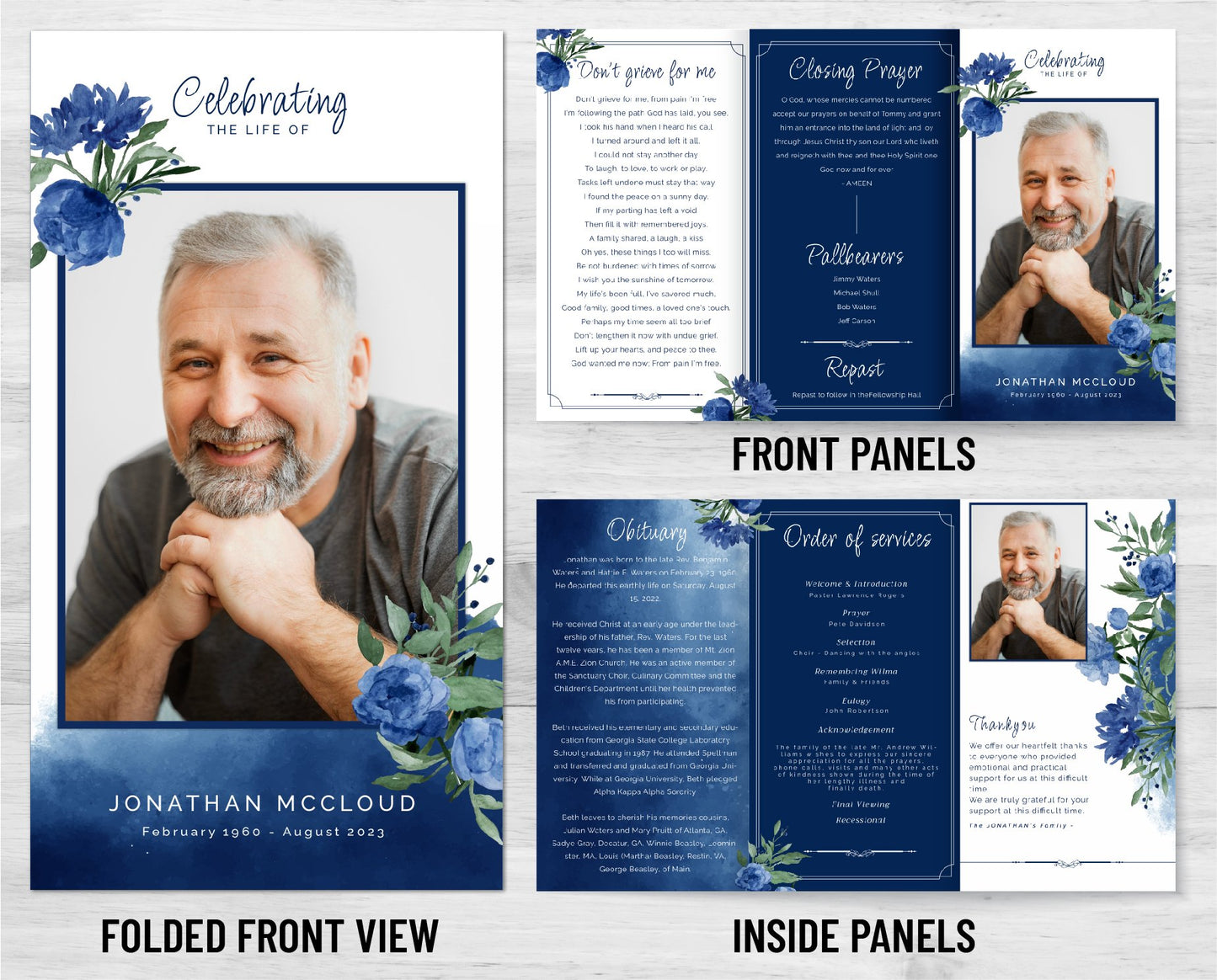 Custom Funeral Programs & Obituary Design and Printing – Printed in sets of 25!