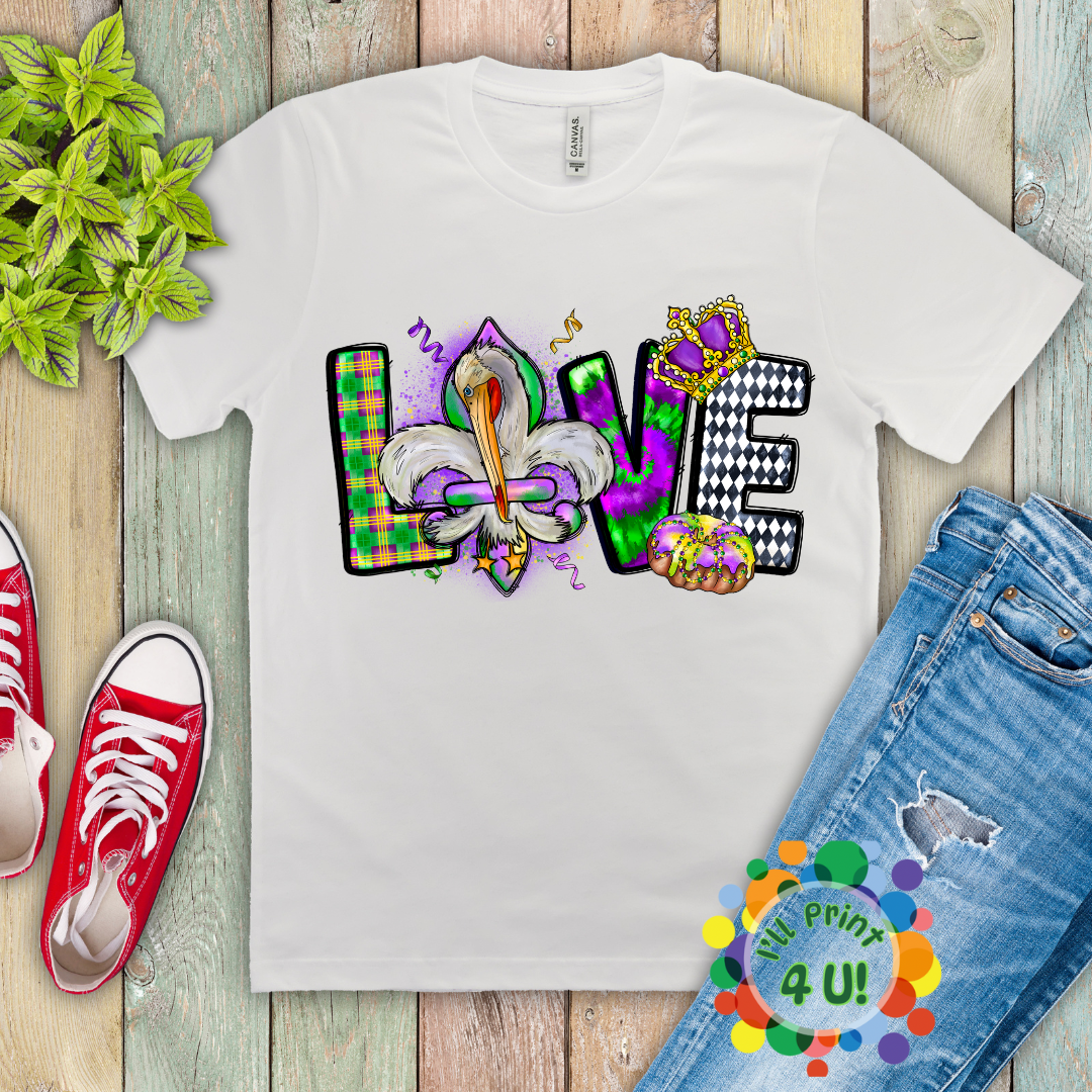 "Mardi Gras" (Multiple Options) Ready-to-Print DTF Transfer