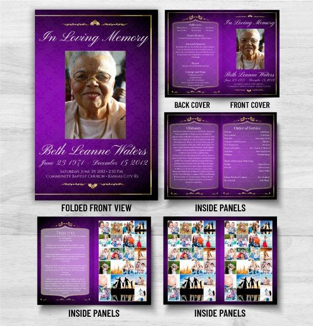 Custom Funeral Programs & Obituary Design and Printing – Printed in sets of 25!