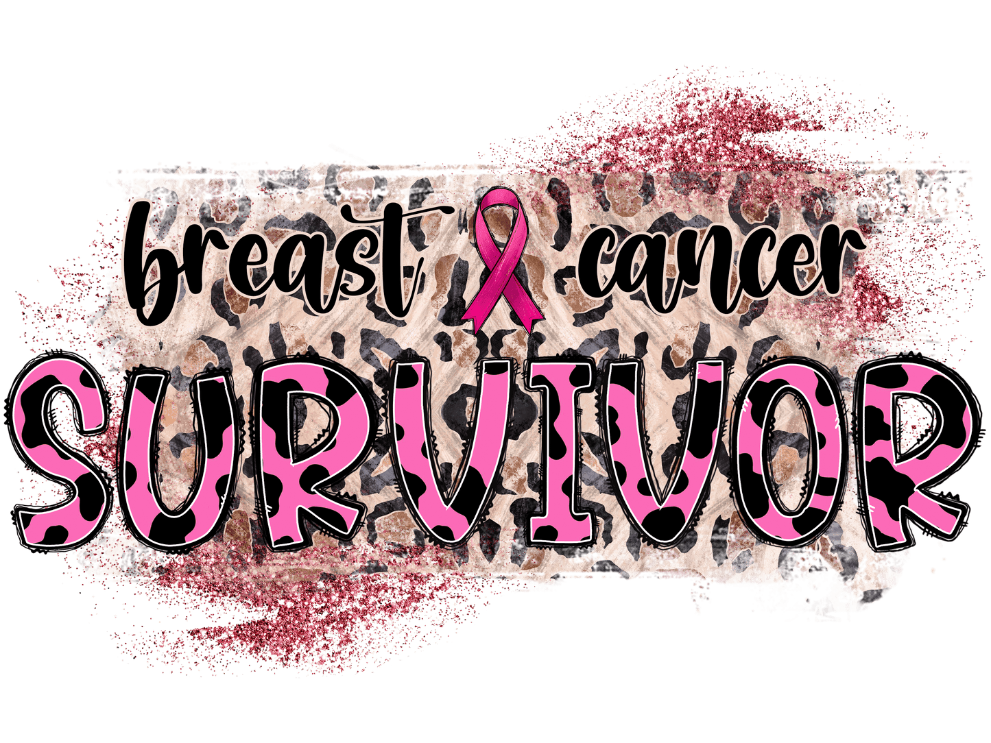"Breast Cancer Awareness" (Multiple Options) Ready-to-Print DTF Transfers.