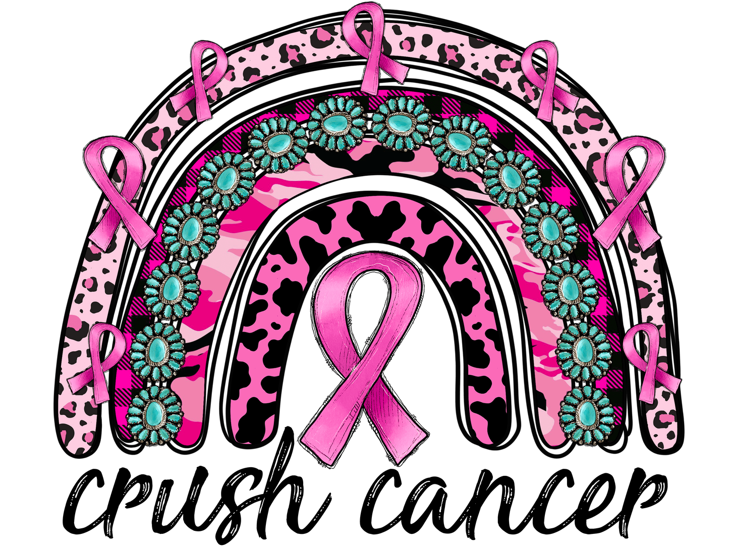 "Breast Cancer Awareness" (Multiple Options) Ready-to-Print DTF Transfers.