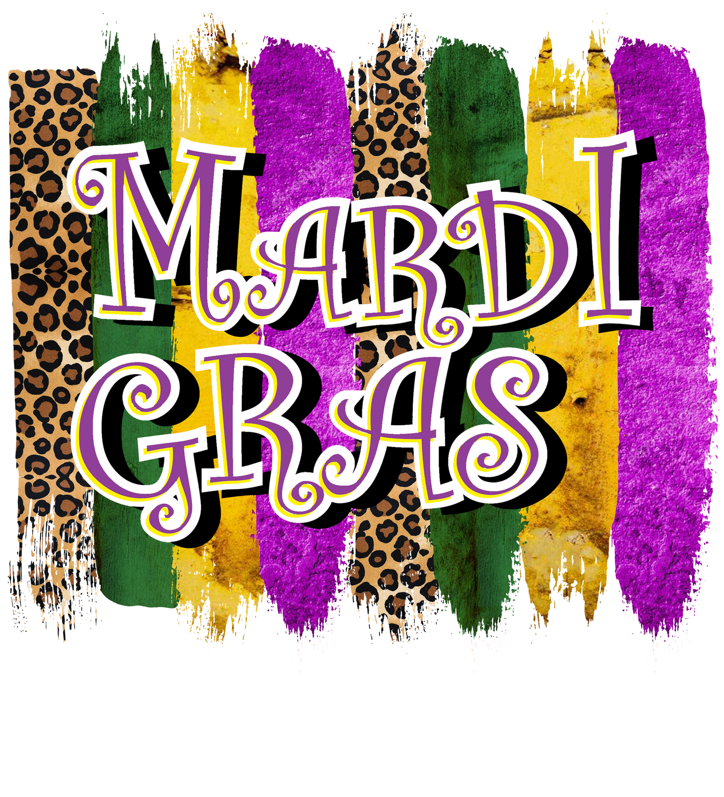 "Mardi Gras" (Multiple Options) Ready-to-Print DTF Transfer