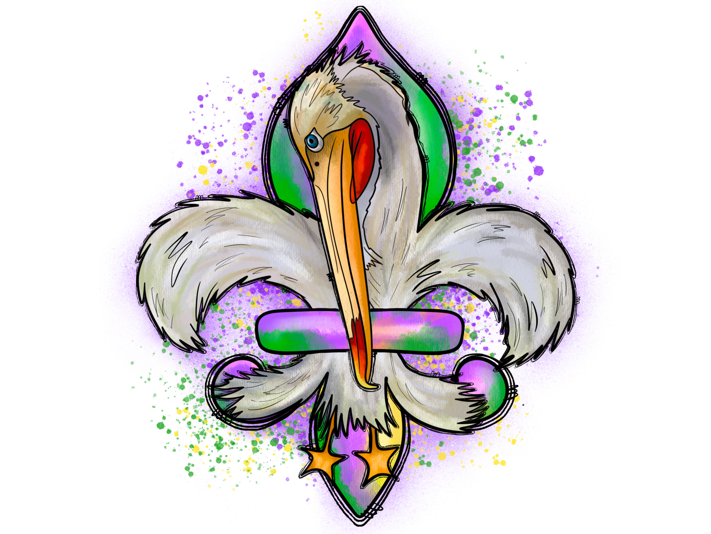 "Mardi Gras" (Multiple Options) Ready-to-Print DTF Transfer