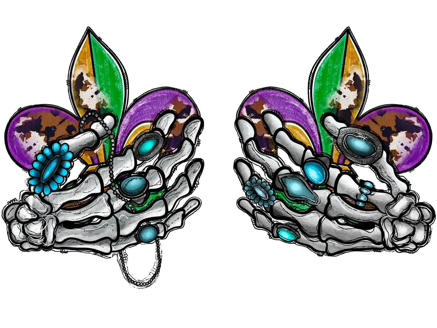 "Mardi Gras" (Multiple Options) Ready-to-Print DTF Transfer