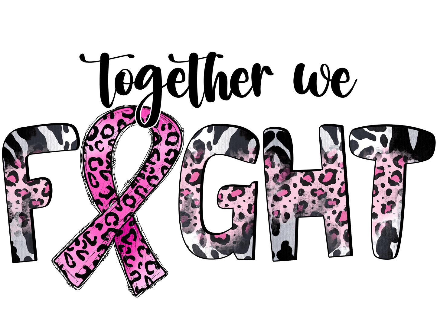 "Breast Cancer Awareness" (Multiple Options) Ready-to-Print DTF Transfers.