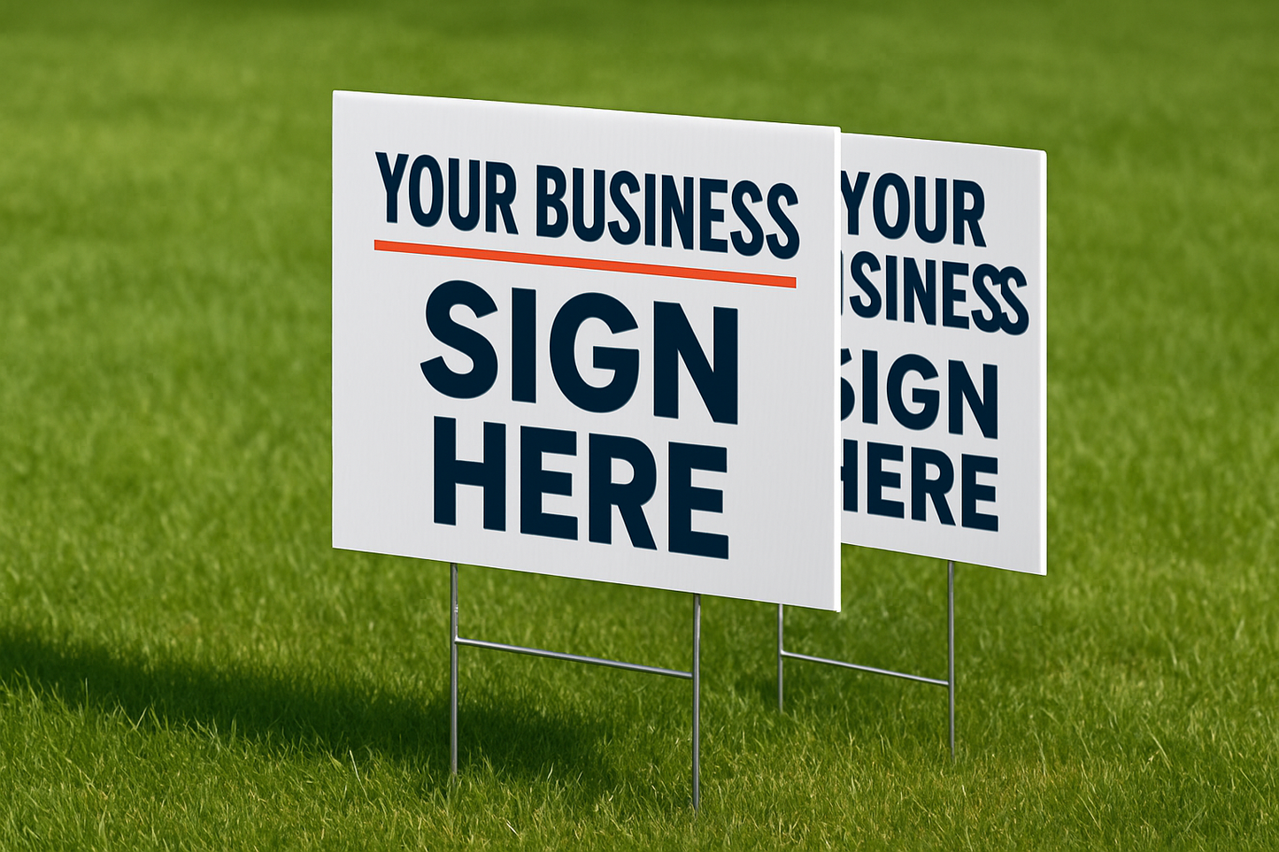 Double sided yard sign