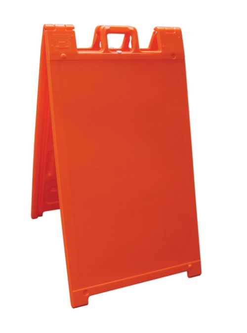 Plasticade Signicade® A-Frame Sign Stand WITH (2) 24X36 Coroplast Custom Signs
